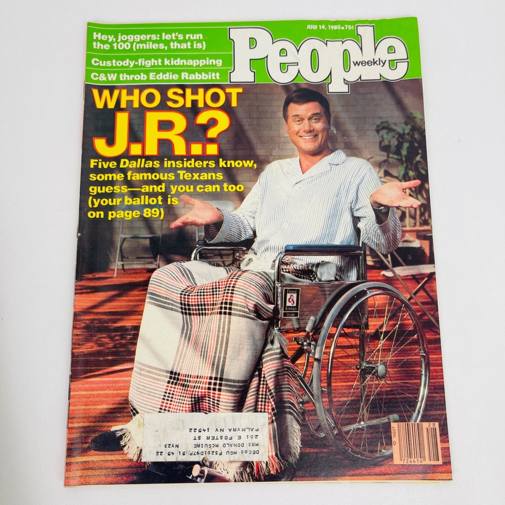 People Weekly Magazine July 14 1980 Who Shot JR Larry Hagman Dallas Good
